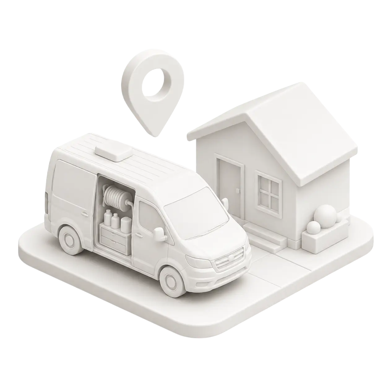 Mobile detailing van arriving at a customer location